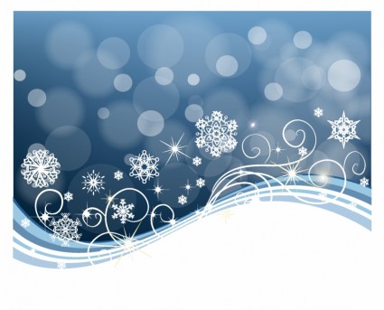 Winter Snowflakes Vector Swirl