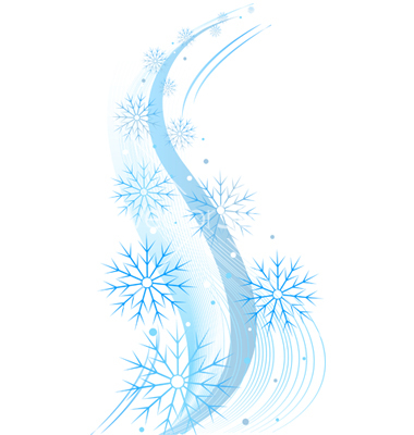 Winter Snowflakes Vector Swirl