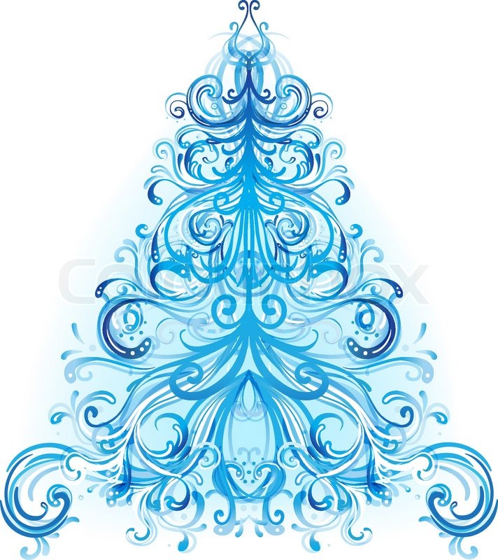 Winter Snowflakes Vector Swirl