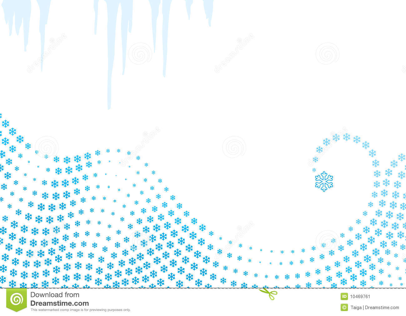 Winter Snowflakes Vector Swirl