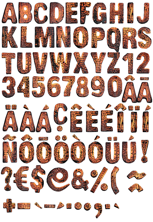 Wood for Burning Letters Fonts
