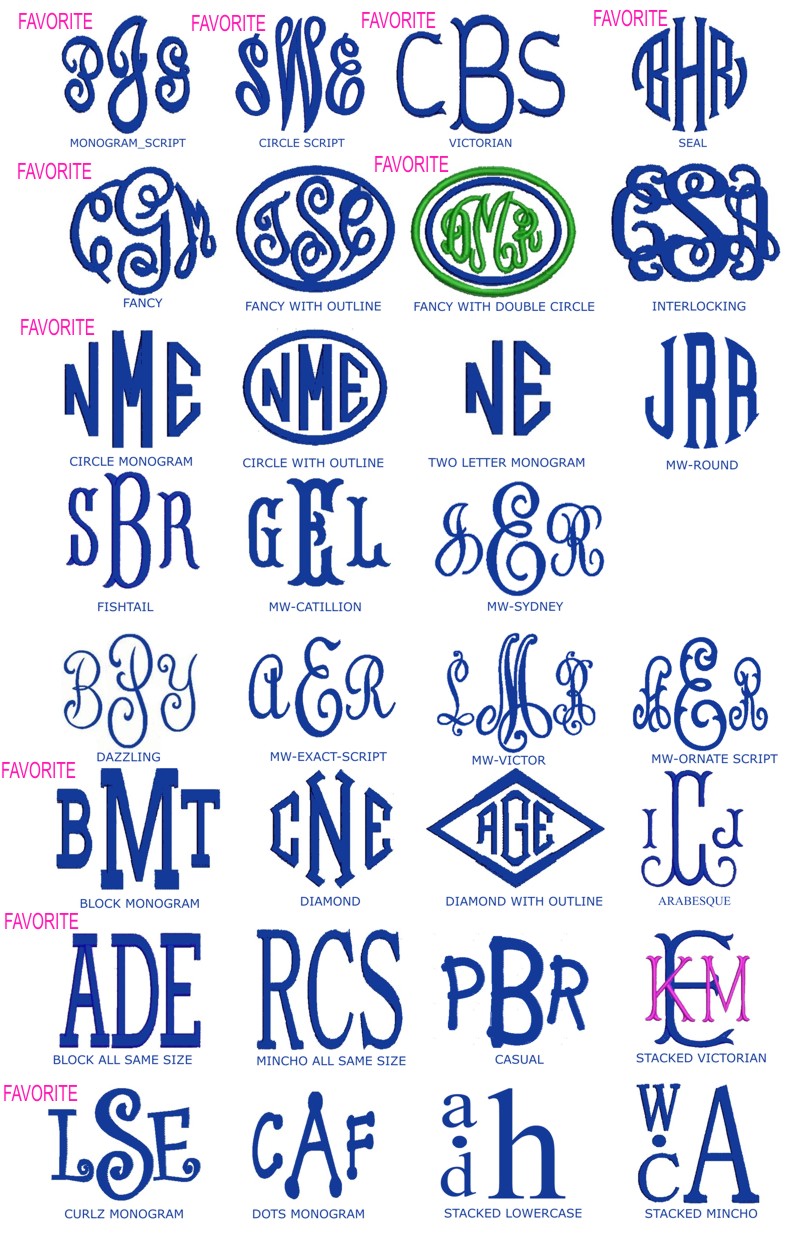 3 Initial Monogram Fonts