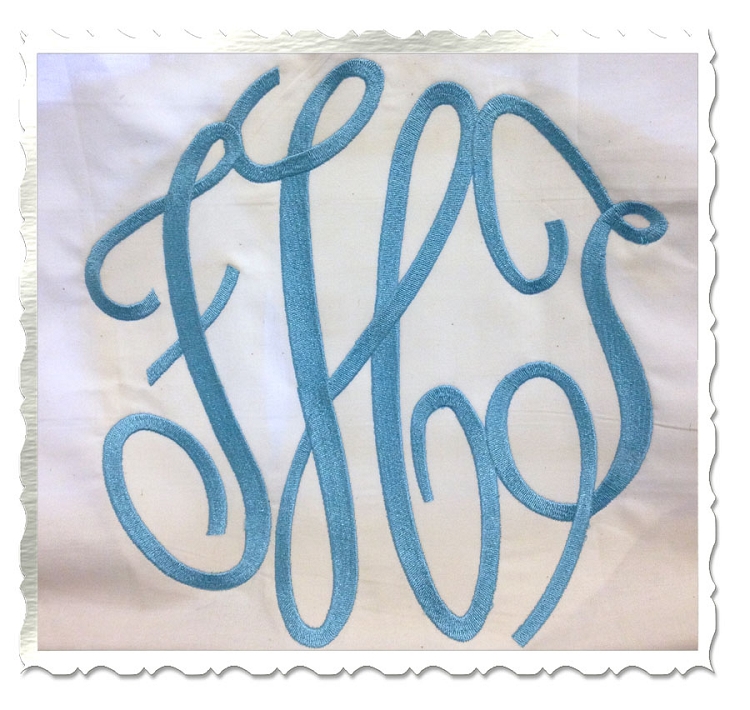 3 Letter Monogram Embroidery Fonts