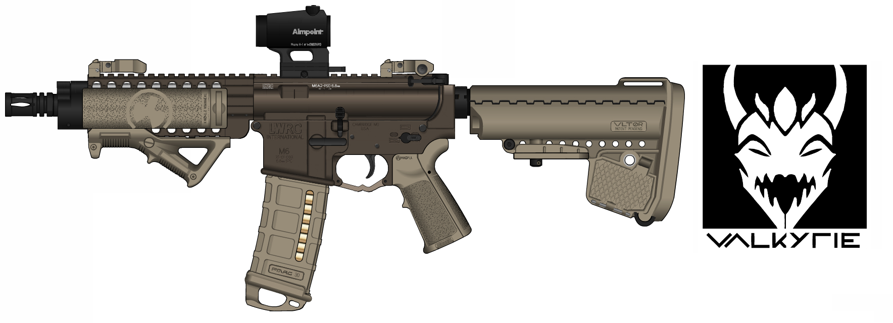 6.8 SPC LWRC Patriot Brown