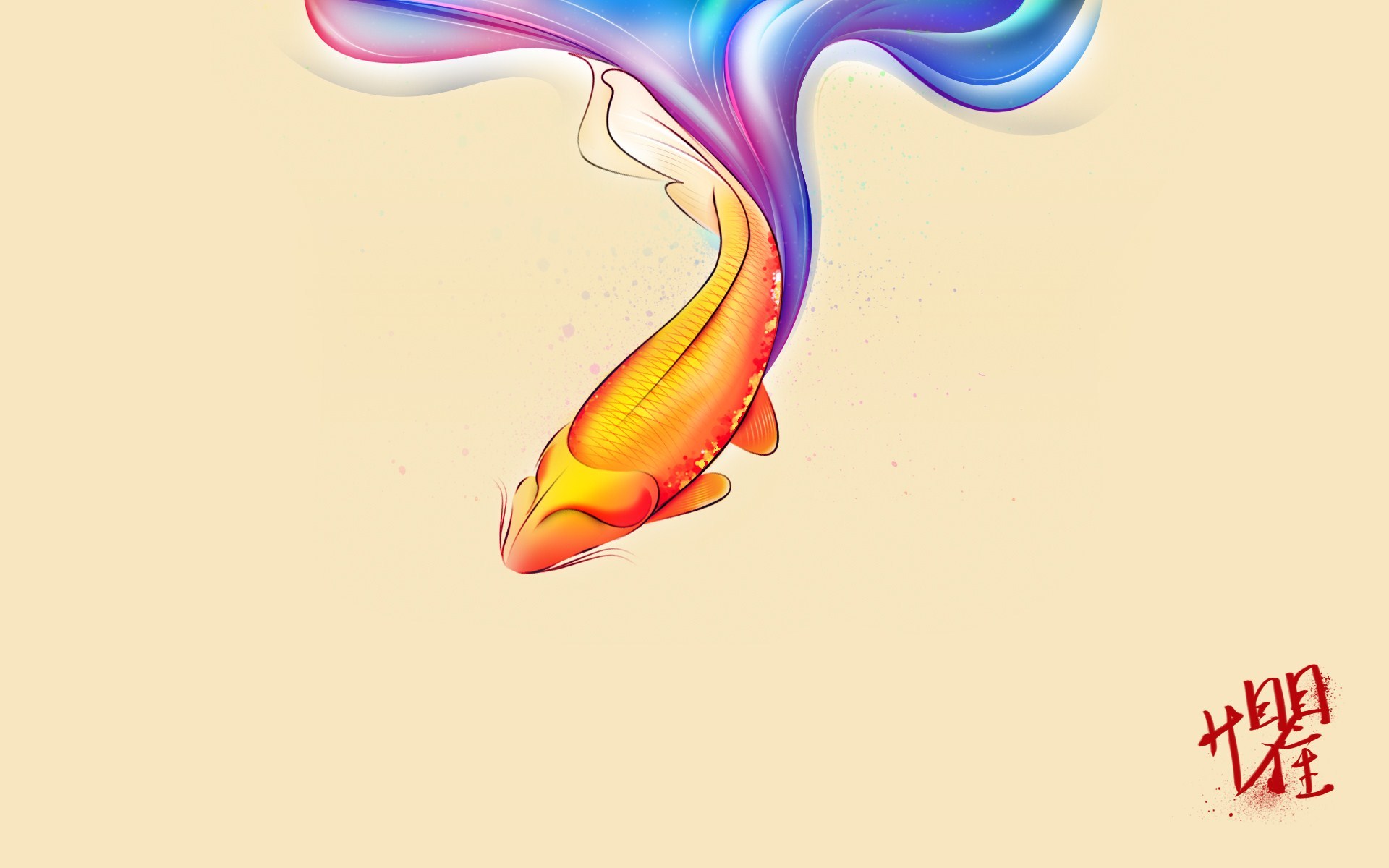 Abstract Koi Fish Wallpaper