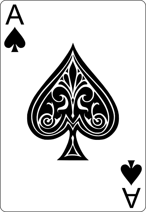 Ace Playing Card Spade Vector