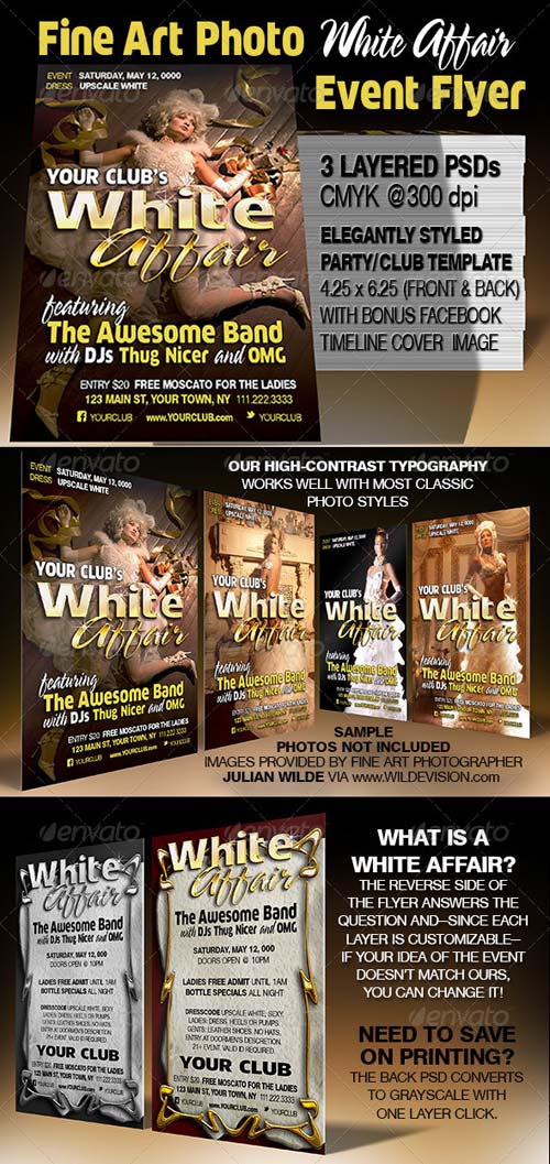 All White Affair Flyer Template