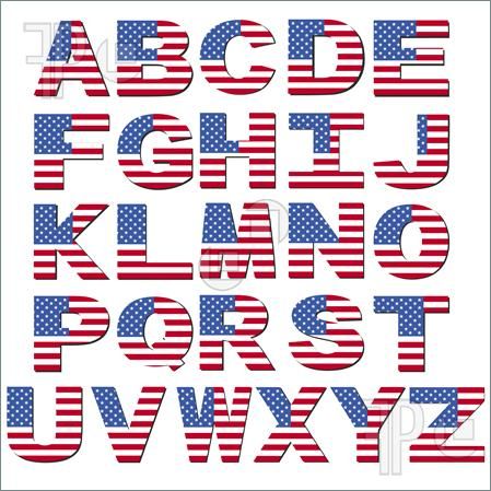 American Flag Font