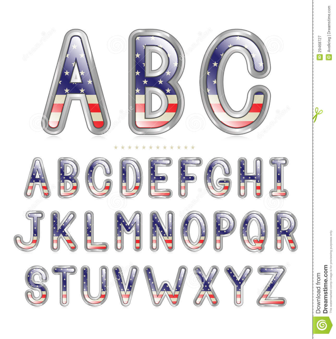 American Flag Font