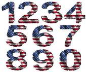 American Flag Numbers Font