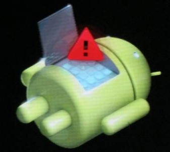 Android with Red Triangle Logo