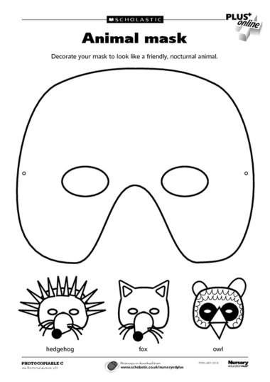 Animal Mask Template