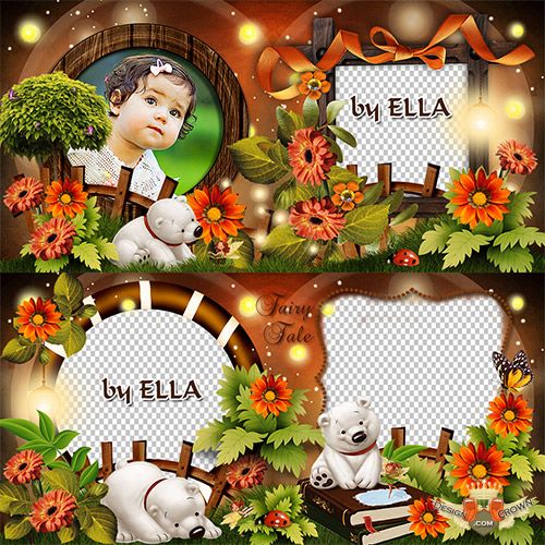 Baby Girls Photoshop PSD Frame Templates Free