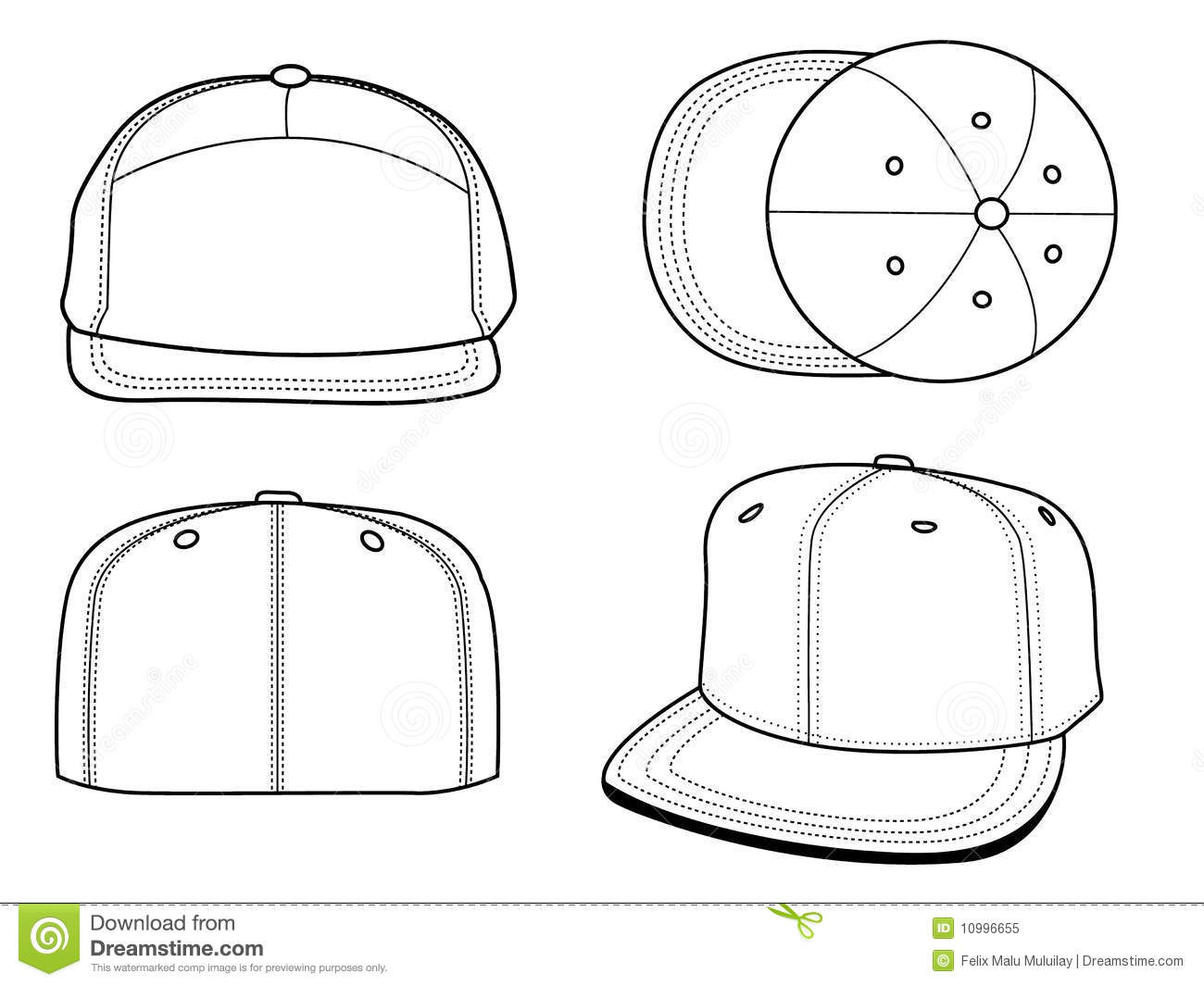 Baseball Hat Design Template