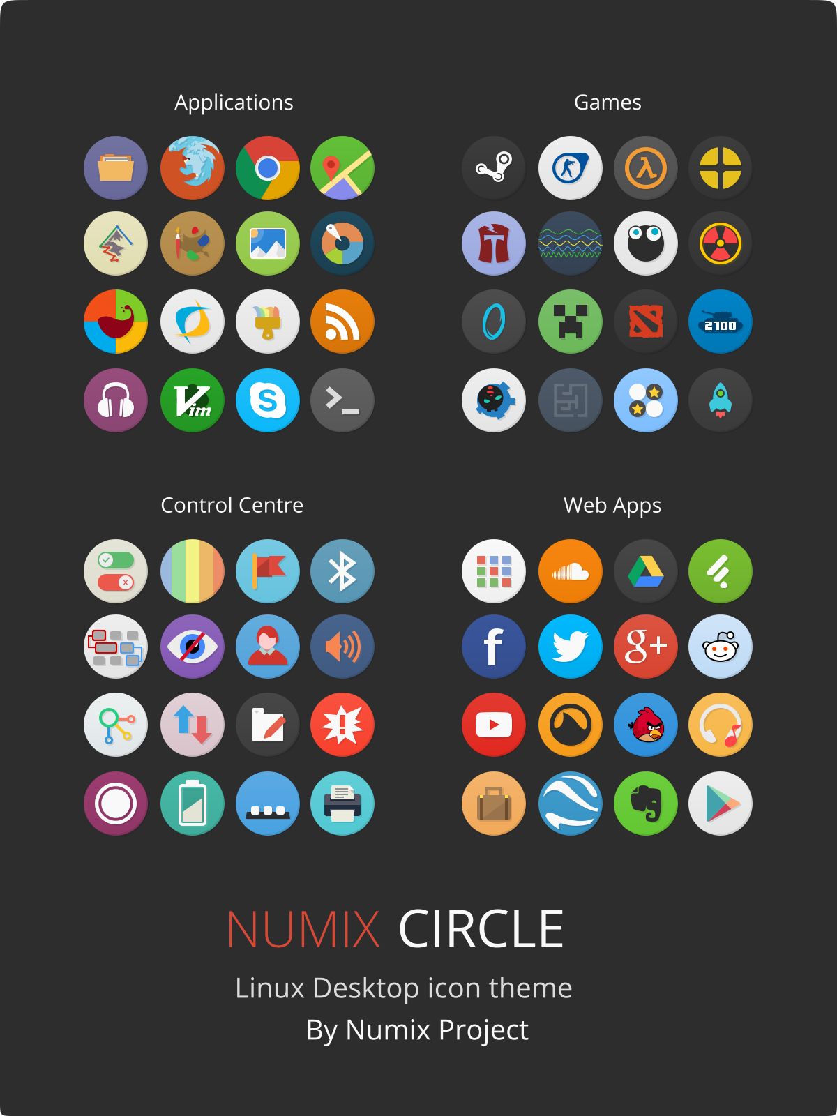 Best Themes Linux Icons Circle