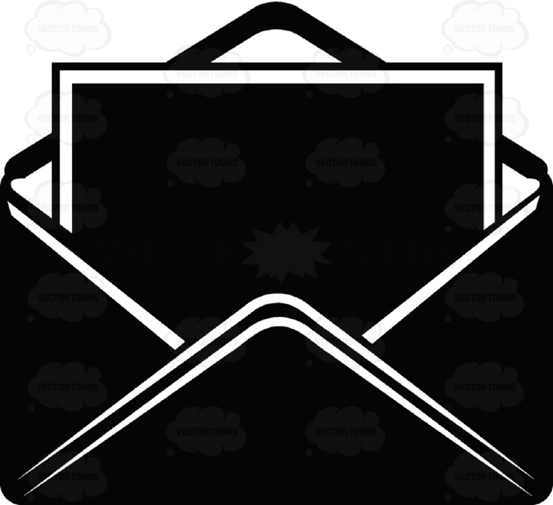 Black and White Email Icon