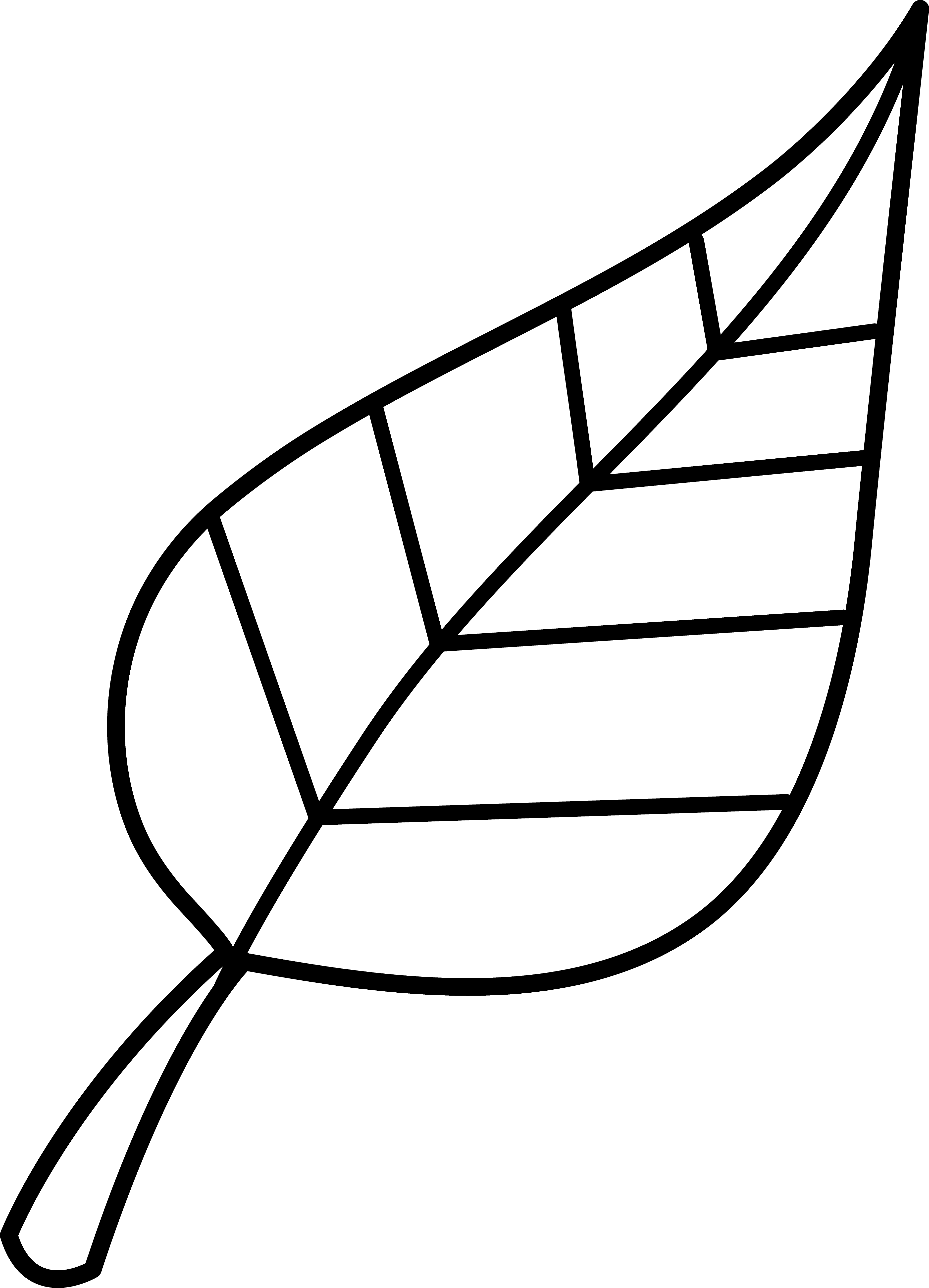 Black and White Leaf Clip Art Free
