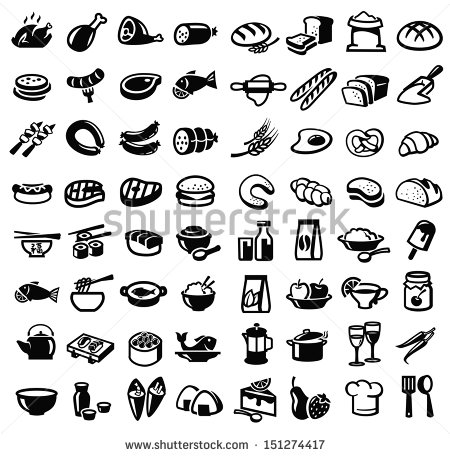 Black and White Vector Icons