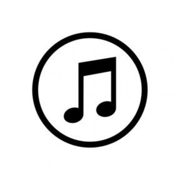 Black Music Note Icon