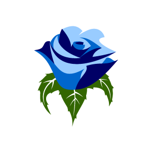 Blue and Purple Roses Clip Art