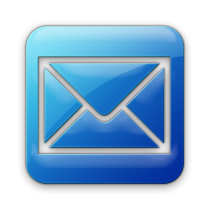 Blue Email Square Icon