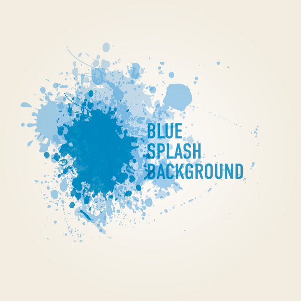 Blue Splash Vector Graphic