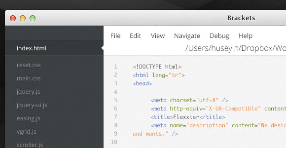 Brackets Text Editor