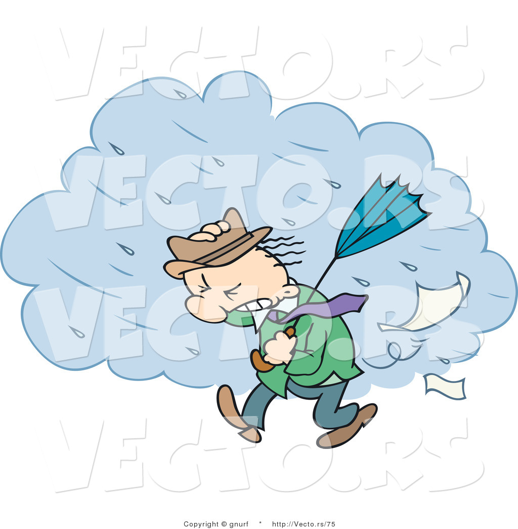 Cartoon Clip Art Windy Days