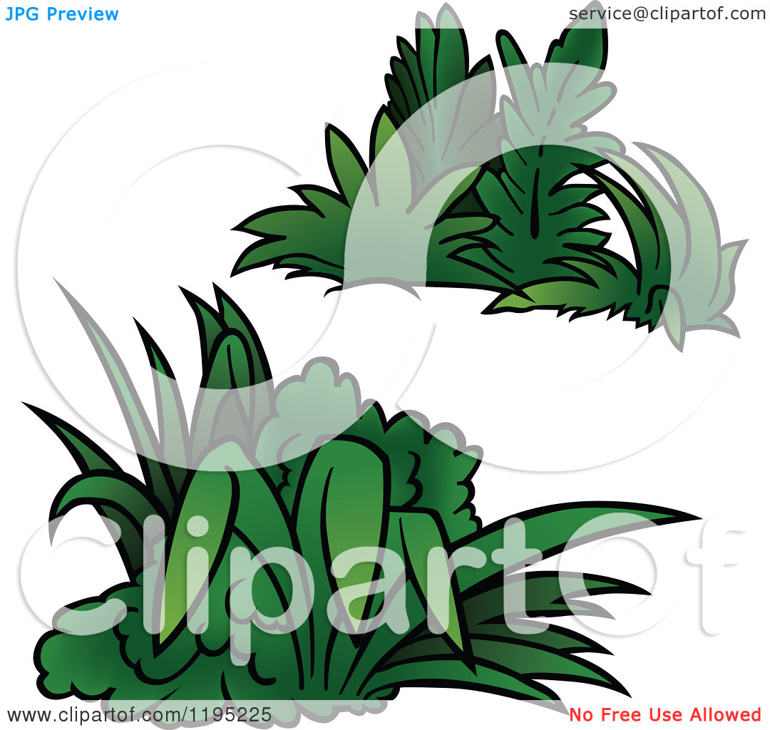 Cartoon Green Shrubs