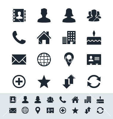 Contact Icons Vector Free