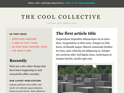 Cool Newsletter Layouts Cool Newsletter Layouts