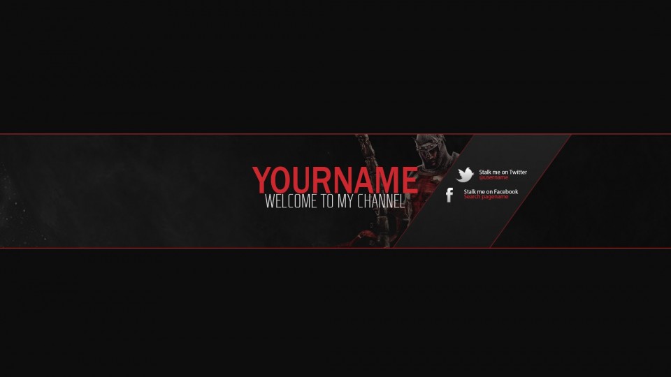Cool YouTube Banner Template Cool YouTube Banner Template