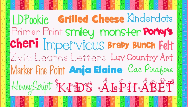 Cute Kindergarten Fonts Cute Kindergarten Fonts