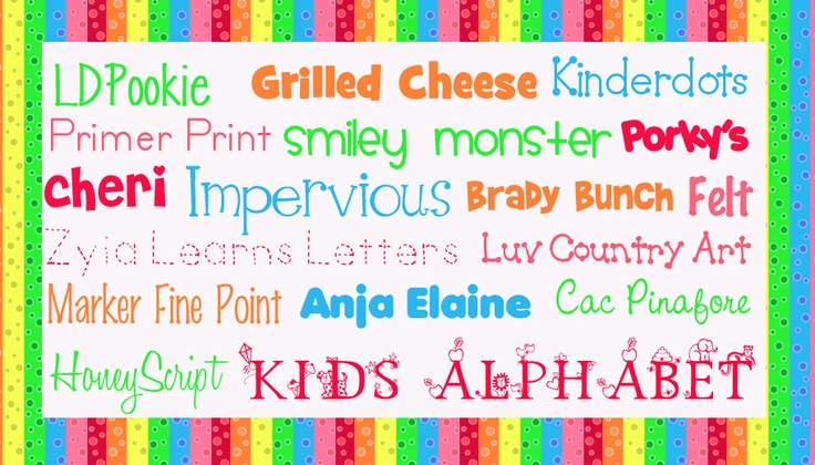 Cute Kindergarten Fonts