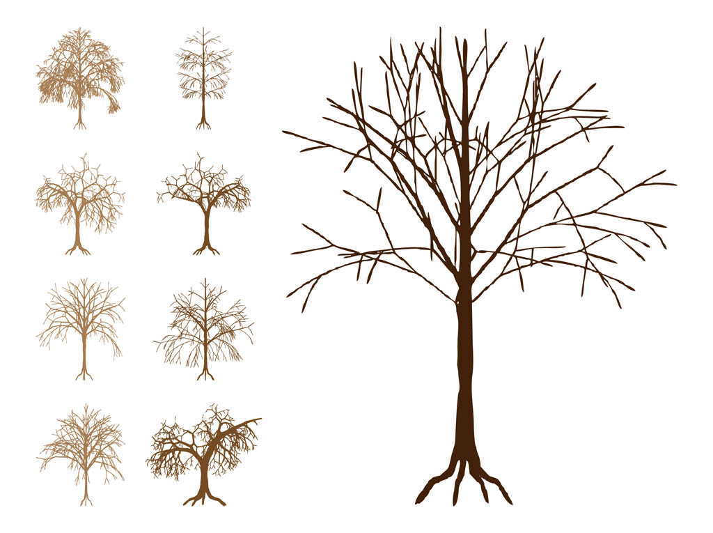 Dead Tree Silhouette Vector