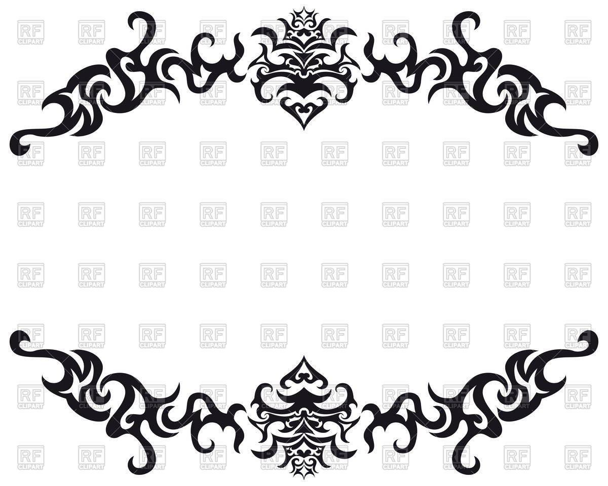 Decorative Scroll Clip Art Border