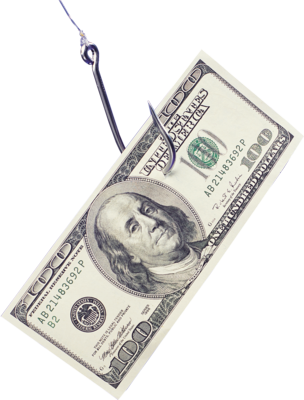 Dollar Bill On Hook