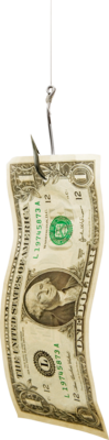 Dollar Bill On Hook