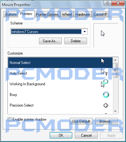 Download Windows 7 Mouse Cursors