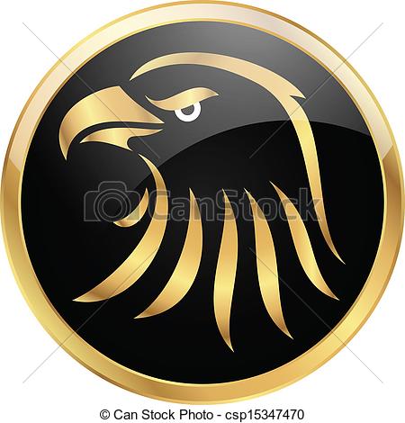 Eagles Logo Clip Art Black and Gold