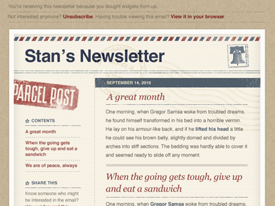 Email Newsletter Layout Email Newsletter Layout
