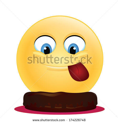 Emoticon Eating Chocolate Cake Emoticon Eating Chocolate Cake