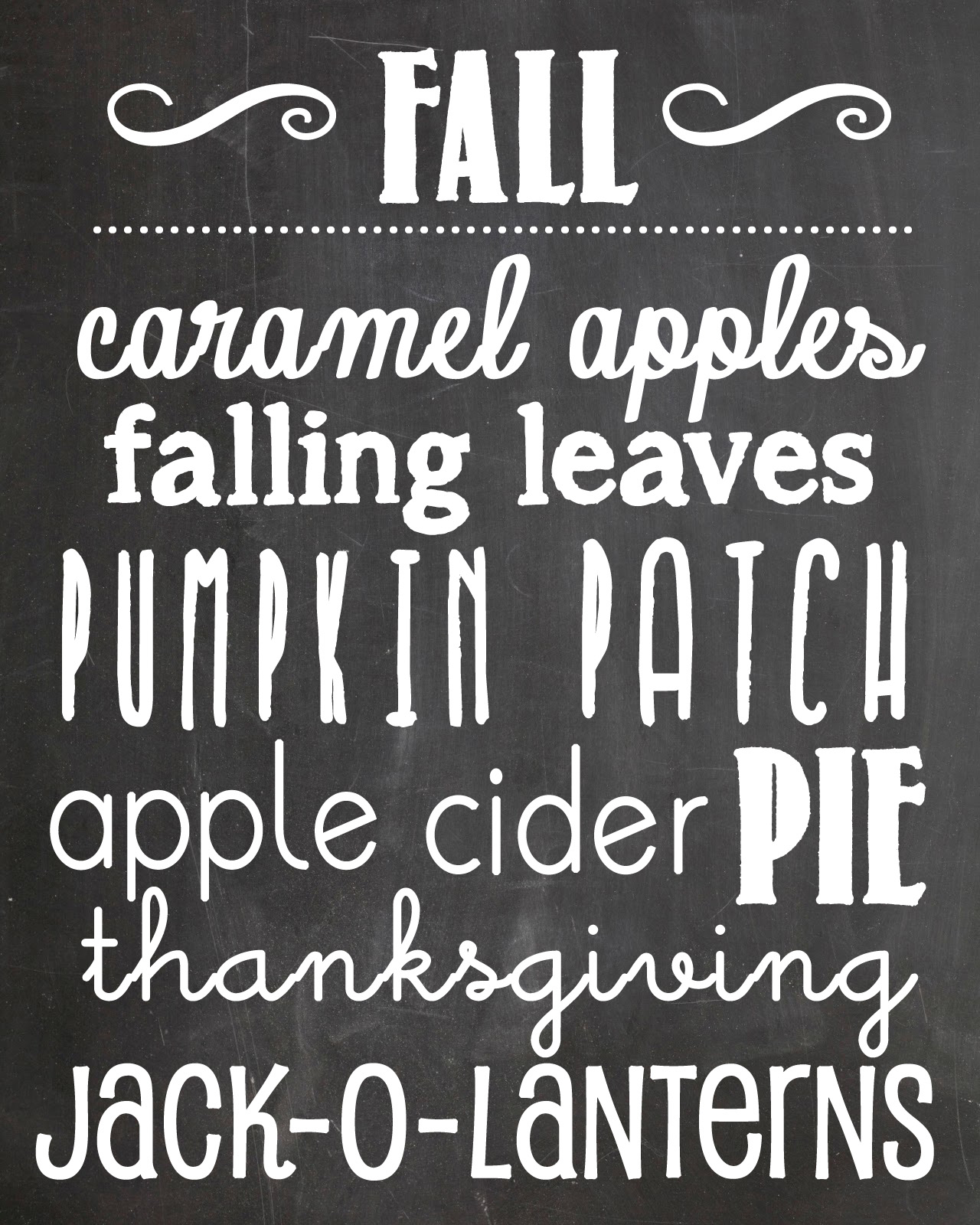 Fall Chalkboard Art Printable Fall Chalkboard Art Printable