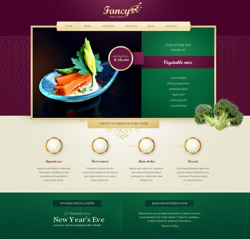 Fancy Restaurant Menu Template