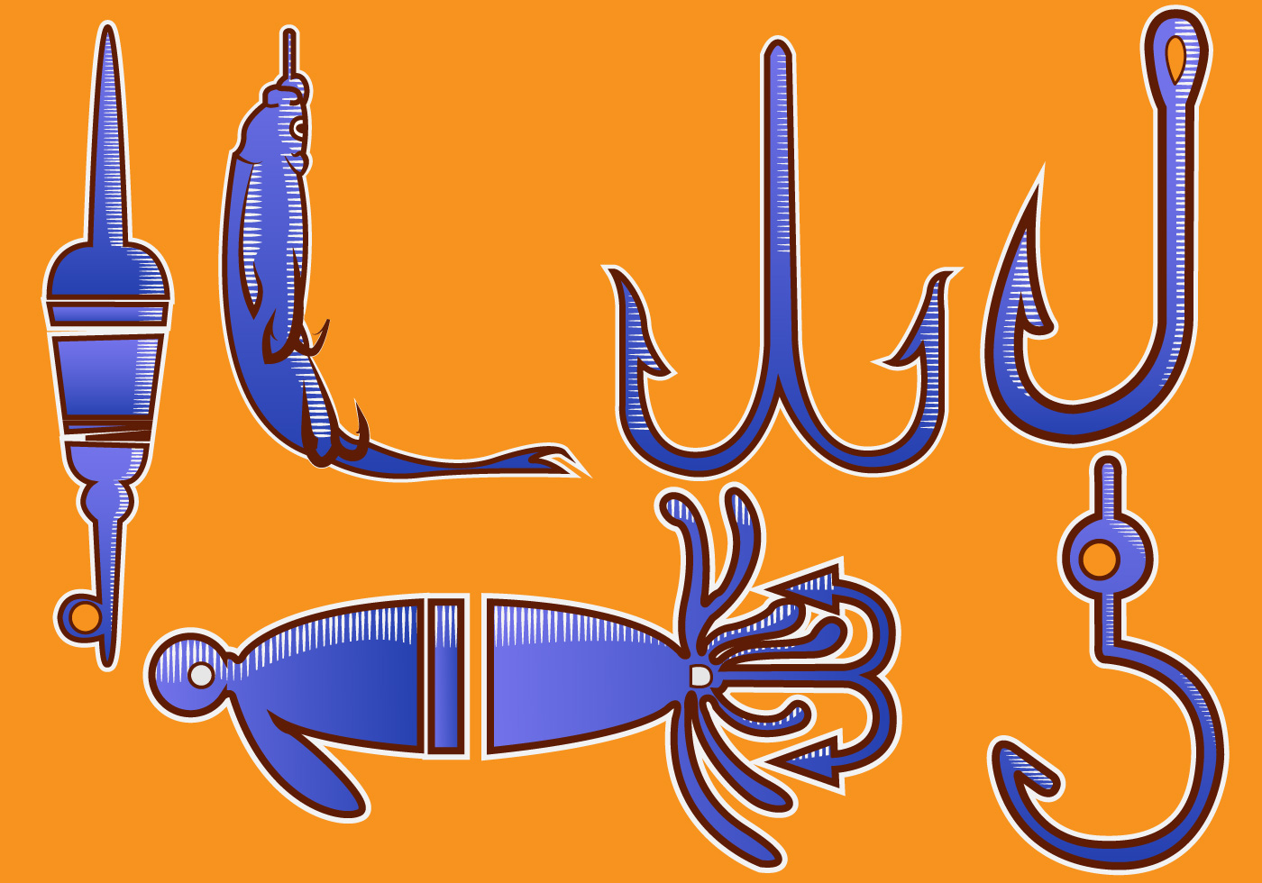 Fish Hook Vector Graphics