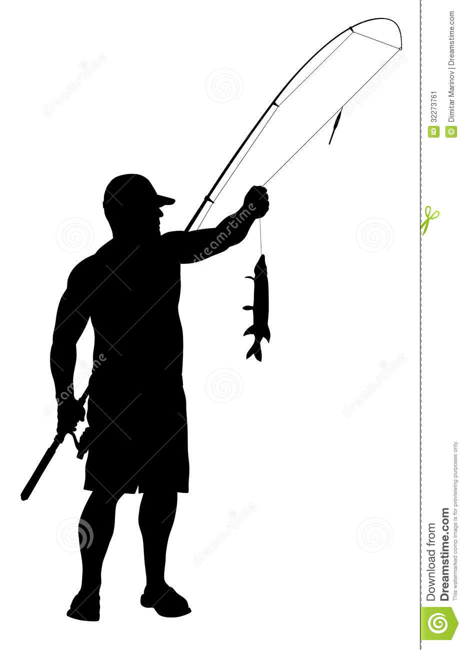 Fisherman Silhouette Clip Art