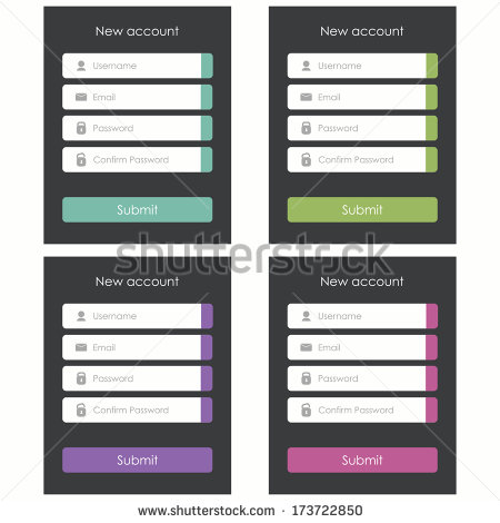 Flat Design Registration Form