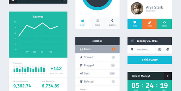 Flat UI Design Dashboard