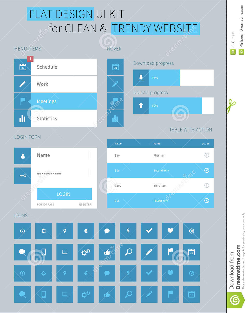 Flat UI Design Elements