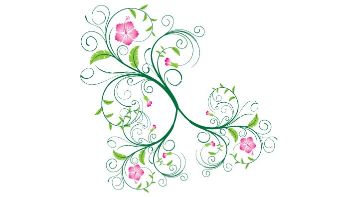 Floral Swirl Vector